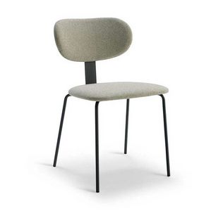 Line 1 metallo chair, Solid metal chair, padded