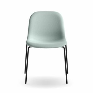 Mni Fabric 4L, Padded chair, in metal, stackable