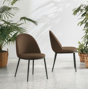 TULIPANO SE1C5, Modern metal chair, with comfortable padding