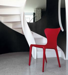 VITTORIA, Fully upholstered chair, with a sinuous design
