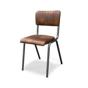 Zoe Soft, Metal chair, with imitation leather padding