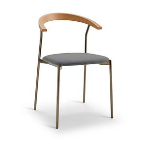 Bis chair, Chair with metal structure, padded seat