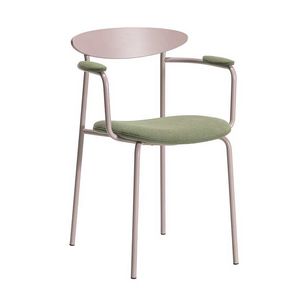 Nort PL, Stackable armchair with painted metal structure