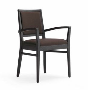 Sara 1 P, Wooden chair with an essential line