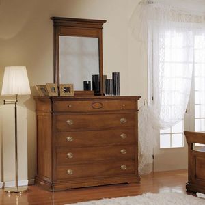 Afrodite NOTTE5044, Dresser with carved ellipse fillet