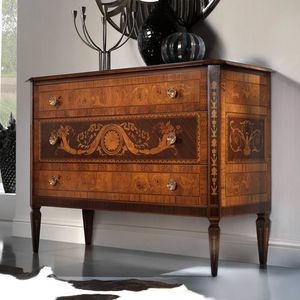 Anthea ANTIQUA450, Beetle chests of drawers in olive wood