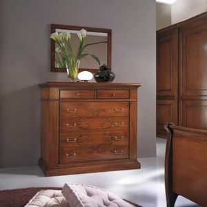 Anthologia ANTN895, 6 drawer dresser with carved front