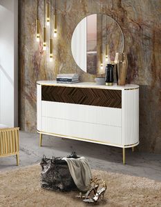 Art. E128 Millerighe chest of drawers, Elegant dresser with 6 drawers