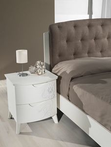 Emily 2 bedroom drawers, Dresser and bedside table in white ash