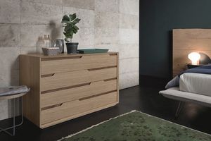 Fast chest of drawers, Solid wood chest of drawers with futuristic lines