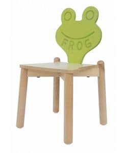ANIMALANDIA - Frog, Stackable chair in beech, ideal for kids room