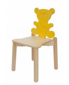 ANIMALANDIA - Bear, Funny children's chairs, backrest with animals shape