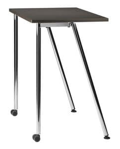 GIKO 750 R, Little table with metal base with wheels, for schools and offices