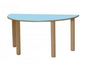 IT_S, Wooden table, with the shape of semicircle, for children