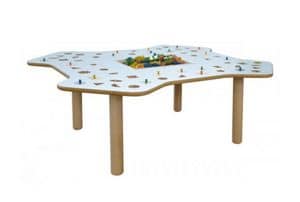 MARAMEO/G, Educational table in birch plywood, washable top