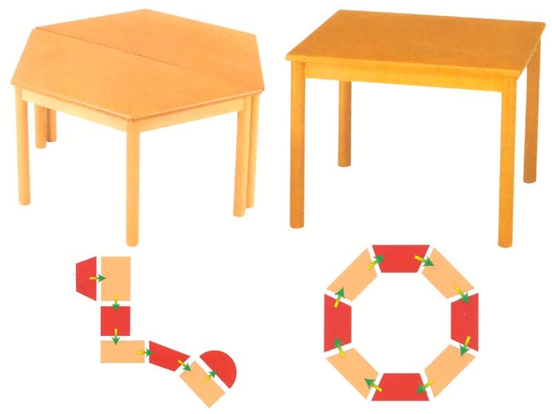 Modular Tables Made Of Beech Wood For Kindergarten And School