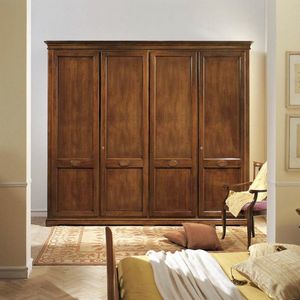 Afrodite NOTTE5040, Wardrobe with 4 smooth doors with sculpted ellipse