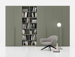 Wardrobe with bookcase made of melamine | IDFdesign