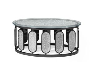 Crs Oval BL, Oval coffee table with extra-clear glass top