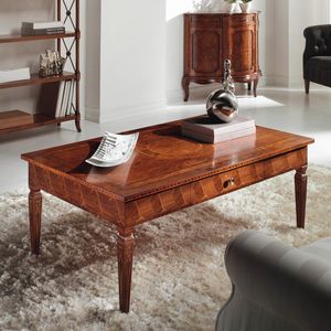 Dolce Casa ANTIQUA596, Coffee table in inlaid wood