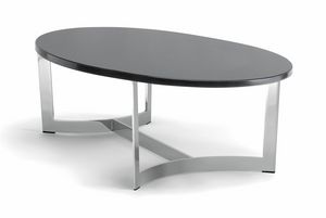 HUGO COFFEE TABLE 088 CO H30 - 088 NO H30, Oval coffee table, with customizable top