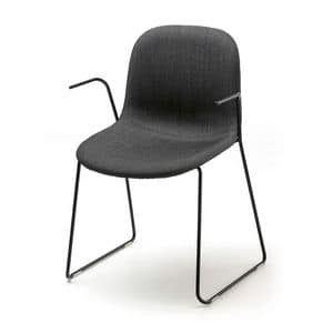 Mni AR-SL, Stackable chair for conferences, in steel rod