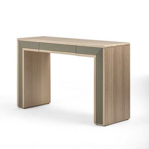 MB68 Galileo Lux console, Console with a light and linear design, in wood and leather