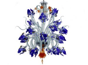 IRISBLU, Chandelier made with traditional Venetian techniques