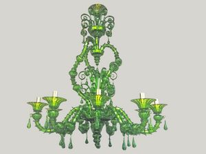 SMERALDO, Classic Venetian Rezzonico style chandelier, luxury