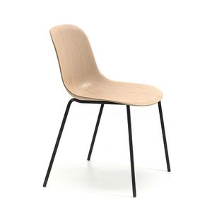 Mni Wood 4L, Chair with shell in basic 3D veneer