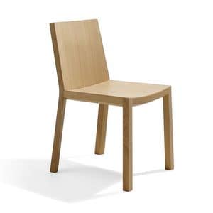 Bianca RS VS, Chair completely made of plywood, linear style