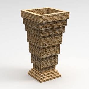 PIRAMIDE, Cardboard pyramid vase