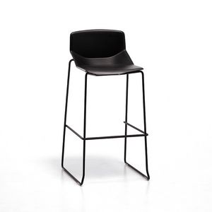 Formula tech ST h75 h65, Metal stool, polyurethane seat, for modern bar
