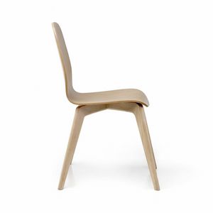 Mil Wood, Wooden chair, with a clean design