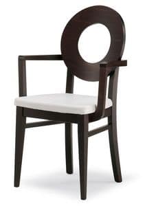 PL 47 / UHP, Chair with wooden back and upholstered seat, in various colors