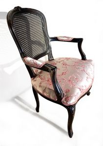 Art. 1430/CB carved armchair, Outlet armchair with Vienna straw backrest