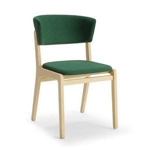 Ava armchair, Padded wooden armchair