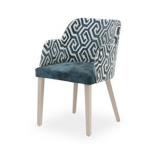 Bolla P, Padded wooden armchair