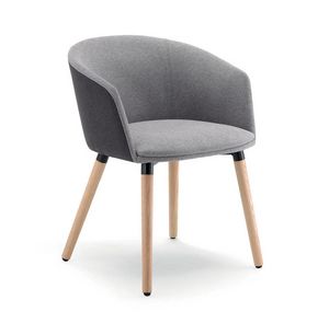 UF 188 - WOOD, Armchair with wooden legs