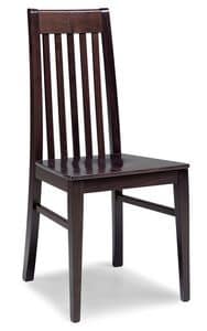 SE 490 / F, Chair in solid beech, back vertical slats