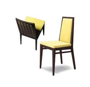 D04, Simple chair in solid wood, for dining rooms