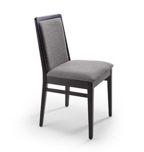 Giada 1, Wooden chair with upholstered seat and back