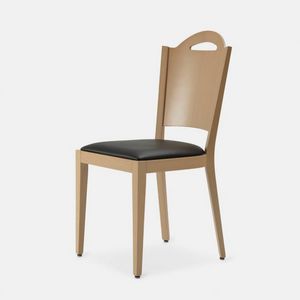 Baltimora 112 chair, Wooden chair with a classic and clean design
