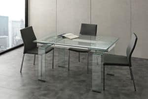 Art. 676/2 Miniglass, Extending table, for meeting and living rooms