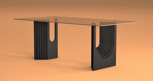 Ulisse, Dining table with stone base