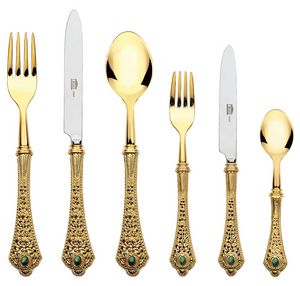 BRONZE CUTLERY, Sumptuous cutlery with a bronze handle