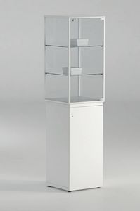 ALLdesign plus 7/LAP, Display cabinet with spotlights and lock, for shops