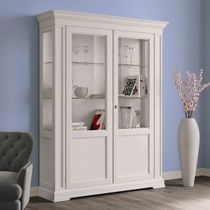 Gardenia GARDENIA-E250L, 2-door display cabinet with smooth panel in classic style