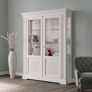 Gardenia GARDENIA-E255, 2-door showcase with relief decoration