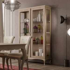 Grifone GRIGR101, Elegant two-door display cabinet with a contemporary style